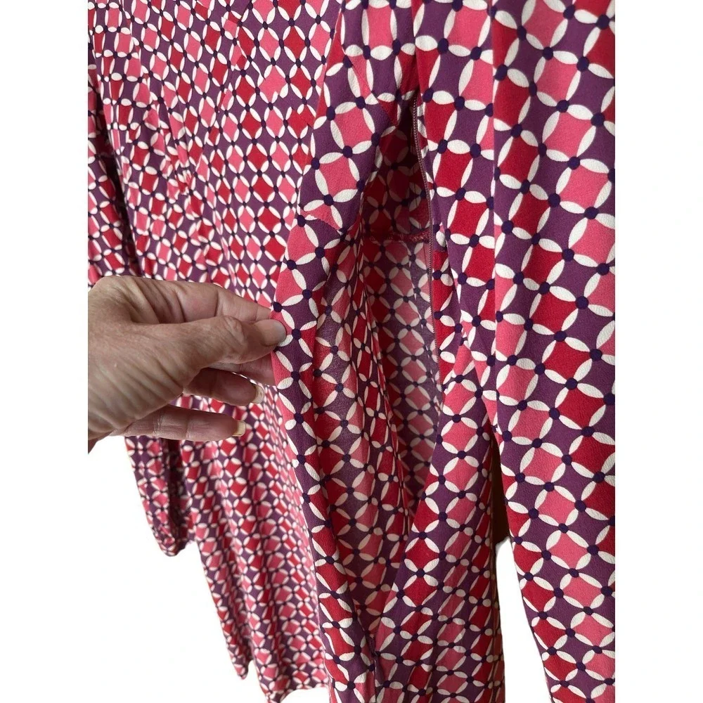 Boden Dress, Multicolored, Long Sleeve, 100% Viscose, Size 14 - Picture 5 of 5